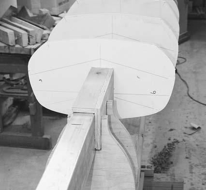 I then drop spacers between the forms and slide them tight toward the end. In the middle I create a spacer that can be secured with wedges.
