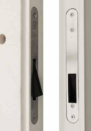 Technical features and details The single Invisible-door frame perfectly integrates with masonry and plasterboard walls of any thickness and allows for door installation with both opening swing