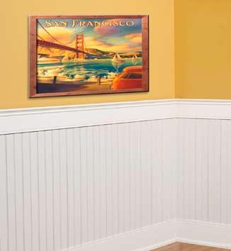 Beadboard can be used as stand-alone wall paneling or surrounded by stiles and rails as part of a wainscoting installation. Either way, beads are key.