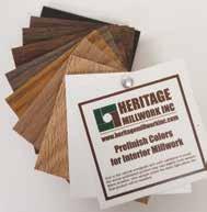 Options prefinishing Interior Stain Colors Having your millwork professionally prefinished saves you a lot of time and prep work.