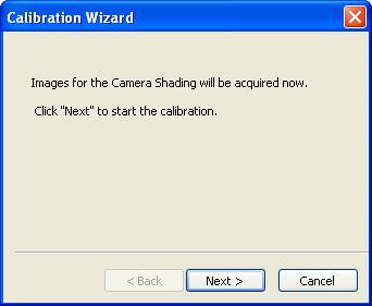 First time configuration of the system This dialog box shows the status of all calibration processes prior to the calibration. 16) Click on the Start Wizard button.