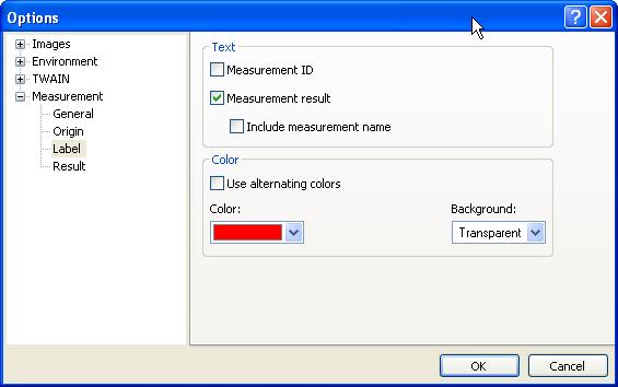 Measuring images 54 In the General group you can change general settings for measuring, for example, whether or not an exported sheet is to be opened directly after being exported to Microsoft Excel.