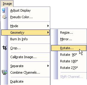 Processing images Applying Filters You can find all available filters in the Process menu. This menu is only displayed when an image is loaded. 1) Load the selected image.