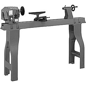16. (i) Name the parts of the woodturning lathe labelled A and B in the diagram.