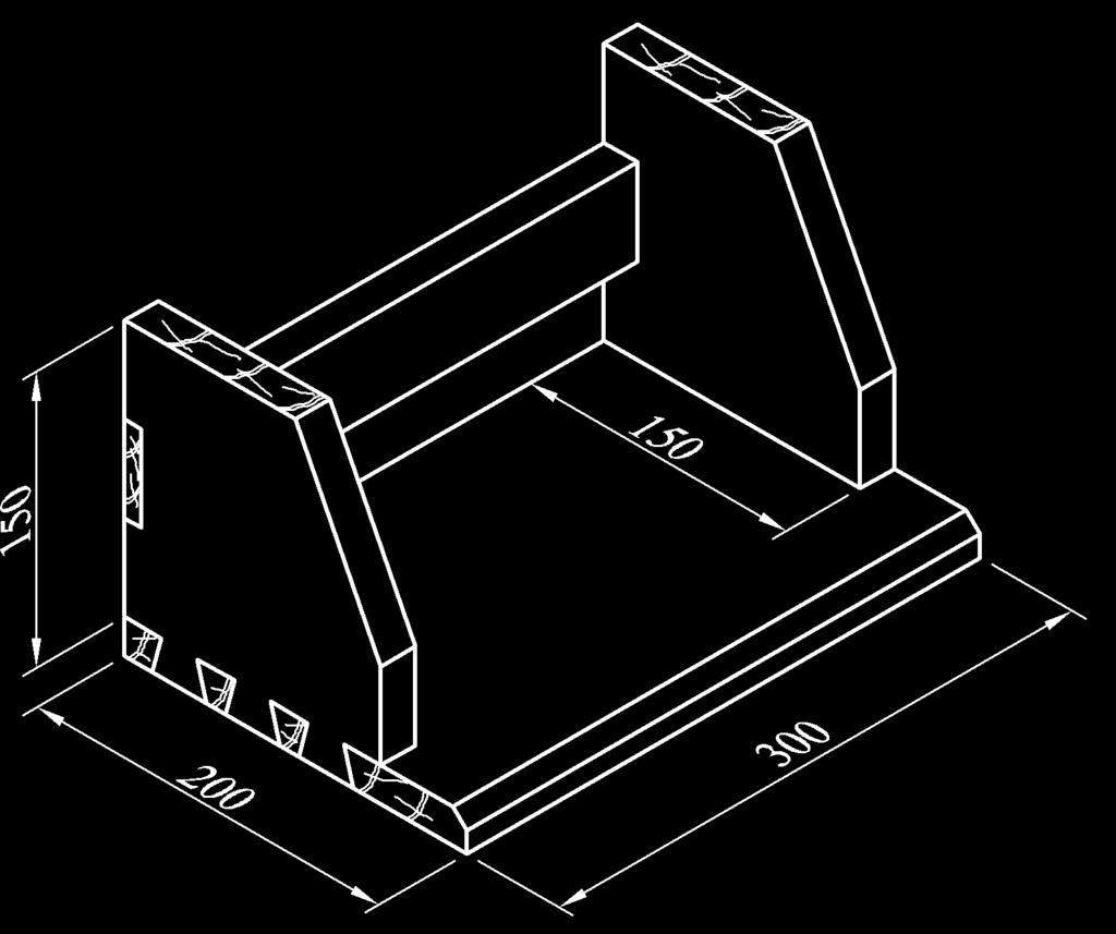 The diagram shows a book rack for a desktop. Complete the following cutting list for the book rack.