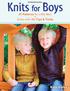 COPYRIGHTED MATERIAL for Boys. 27 Patterns for Little Men + Grow-with-Me Tips & Tricks. Kate Oates