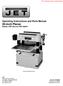 Operating Instructions and Parts Manual 20-inch Planer Models JWP-208 and JWP-208HH