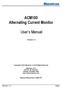 ACM100 Alternating Current Monitor. User s Manual