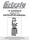 14'' BANDSAW INSTRUCTION MANUAL