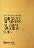 NUS Business School EMINENT BUSINESS ALUMNI AWARDS 2016