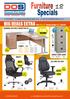 FIVE TASK LEATHER COLOURS. t: e: ERGONOMIC DESK WITH 3 DRAWER PEDESTAL CONTRACT FILING CABINET