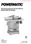 Operating Instructions and Parts Manual Model PM2700 Shaper Model: 2700