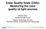 Color Quality Scale (CQS): quality of light sources