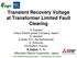 Transient Recovery Voltage at Transformer Limited Fault Clearing