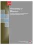 University of Missouri Facilities Operations Benchmarking and Performance Indicators Report