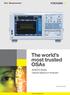 The world s most trusted OSAs. AQ6370 Series Optical Spectrum Analyzer.  Bulletin AQ6370SR-20EN