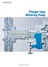 Plunger type Metering Pump