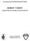 International Trends in Manufacturing Technology ROBOT VISION. Edited by Professor Alan Pugh, University of Hull, UK