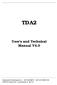 TDA2. User's and Technical Manual V4.0. Advanced Technologies Inc. / / FAX 3758 W. Devon Ave., Lincolnwood, IL 60712