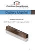 Gallery Mantel. Installation Instructions for GWMT-60 and GWMT-72 Cedar Supercast Mantels