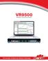 VR9500. Vibration Testing Controller. The Innovator of Sound and Vibration Technology