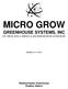 MICRO GROW GREENHOUSE SYSTEMS, INC YNEZ RD., SUITE C-4, TEMECULA, CA PHONE (909) FAX (909) Revision 1.