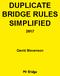 DUPLICATE BRIDGE RULES SIMPLIFIED