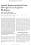 Spatial Representations From Perception and Cognitive Mediation