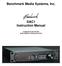 Benchmark Media Systems, Inc. DAC1 Instruction Manual. 2-Channel 24-bit 192-kHz Audio Digital-to-Analog Converter