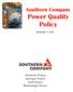 Southern Company Power Quality Policy