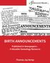 BIRTH ANNOUNCEMENTS. Published in Newspapers A Valuable Genealogy Resource. Thomas Jay Kemp