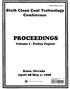 PROCEEDINGS. Conference. Sixth Clean Coal Technology. Reno, Nevada April 28-May 1,1998. Volume I - Policy. faij Printed with soy ink on recycled paper
