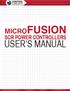 MICROFUSION SCR POWER CONTROLLERS USER S MANUAL MicroFUSION Operator s Manual Rev 2.37