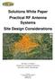 Solutions White Paper Practical RF Antenna Systems Site Design Considerations