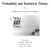 Probability and Statistical Theory