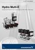GRUNDFOS DATA BOOKLET. Hydro Multi-E. Grundfos Hydro Multi-E booster systems with 2 to 4 CRE, CRIE or CME pumps