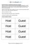 Label each section below with G for guest or H for host. The ones in each section are the same, so you don t need to label each individual line.