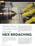 HEX BROACHING. Small changes can make a big difference. Shopfloor. Medical Shop Increases Tool Life with