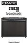 GTD120. Three-Channel Guitar Amplifier with DSP and Channel Tracking. Owner s Manual