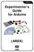 Experimenter s Guide for Arduino