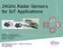 24GHz Radar Sensors for IoT Applications. Abhiram Chakraborty Millimeter-Wave Application Engineer Infineon Technologies AG Neubiberg Germany