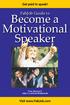 Become a Motivational Speaker