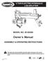 Owner s Manual 5 TON ELECTRIC/HYDRAULIC LOG SPLITTER MODEL NO ASSEMBLY & OPERATING INSTRUCTIONS