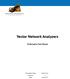 Vector Network Analyzers. Performance Test Manual