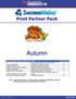 Print Partner Pack. Autumn. Print Partner Title / First Line Skill