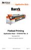 Flatbed Printing. Application Note Rev. A. November Prepared by the Application Department