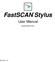 FastSCANTMStylus. User Manual. printed March Revision 1.0