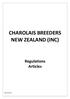CHAROLAIS BREEDERS NEW ZEALAND (INC) Regulations Articles