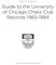 Guide to the University of Chicago Chess Club Records