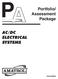 Portfolio/ Assessment Package AC/DC ELECTRICAL SYSTEMS CB227-BC00UEN